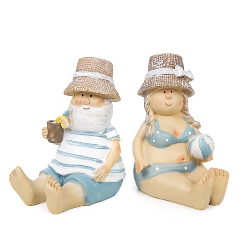Logbuch-Verlag Urlauber Paar Figuren Mann & Frau Strandurlaub Bad Deko maritim Sommerdeko Pärchen 8,5 cm von Logbuch-Verlag