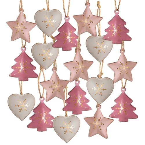 Logbuch-Verlag Weihnachten Deko zum Aufhängen 18 Weihnachtsbaumanhänger rosa pink grau Weihnachtsbaumschmuck Metall 4 cm Logbuch-Verlag Weihnachten Deko zum Aufhängen 18 Weihnachtsbaumanhänger rosa pink grau Weihnachtsbaumschmuck Metall 4 cm von Logbuch-Verlag
