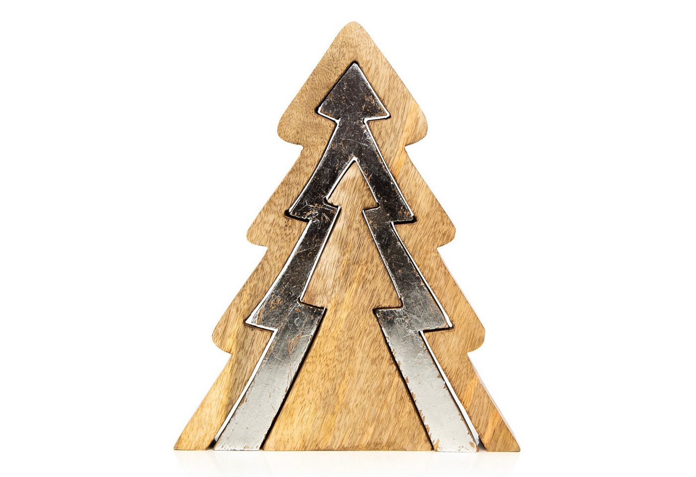 Logbuch-Verlag Weihnachtsfigur 3-tlg. Weihnachtsbaum zum Ineinanderstecken aus Holz braun Silber 28 Logbuch-Verlag Weihnachtsfigur 3-tlg. Weihnachtsbaum zum Ineinanderstecken aus Holz braun Silber 28 von Logbuch-Verlag