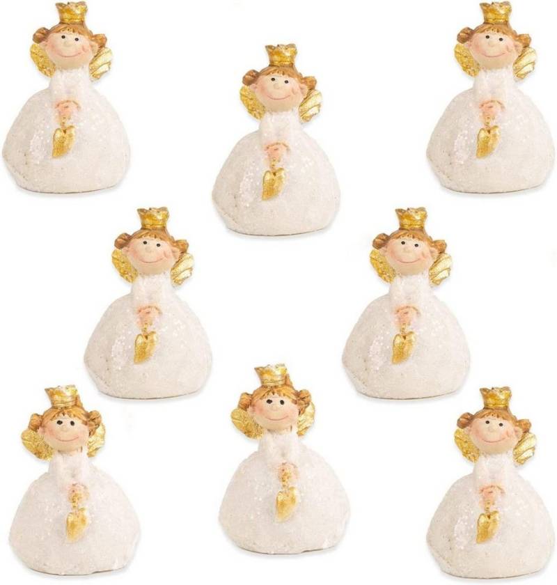 Logbuch-Verlag Weihnachtsfigur 8 kleine goldene Schutzengel Figuren - 3,5 cm (8 St) von Logbuch-Verlag