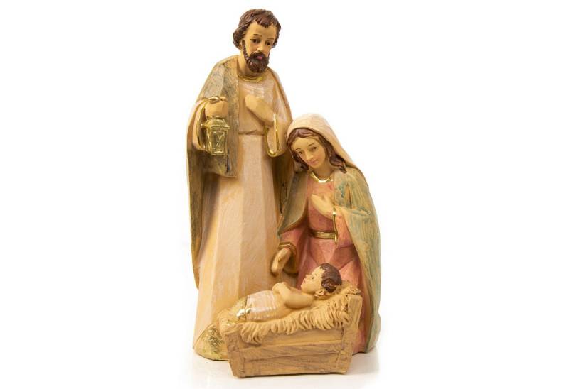 Logbuch-Verlag Krippen-Zubehör Moderne bunte Krippenfigur Maria Josef Jesus als Weihnachtsfigur 24 cm von Logbuch-Verlag