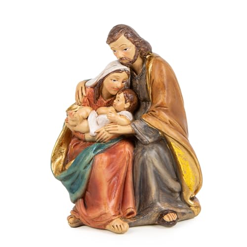 Logbuch-Verlag kleine Krippe zum Hinstellen Tischkrippe Weihnachtskrippe Heilige Familie Geschenk zu Weihnachten 10 cm von Logbuch-Verlag