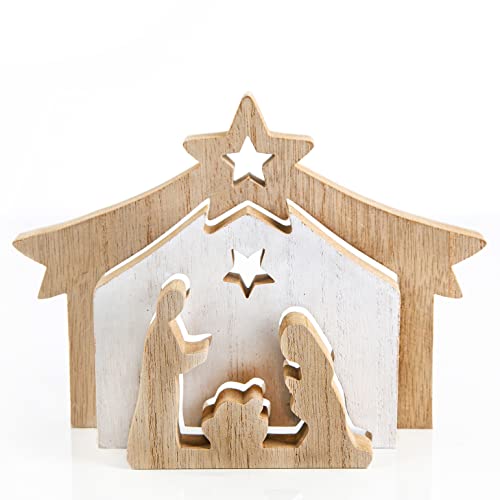 Logbuch-Verlag kleine Krippe Weihnachten aus Holz Tischkrippe Figuren Maria Josef Jesukind im Stall Natur weiß 20 x 14 cm Logbuch-Verlag kleine Krippe Weihnachten aus Holz Tischkrippe Figuren Maria Josef Jesukind im Stall Natur weiß 20 x 14 cm von Logbuch-Verlag