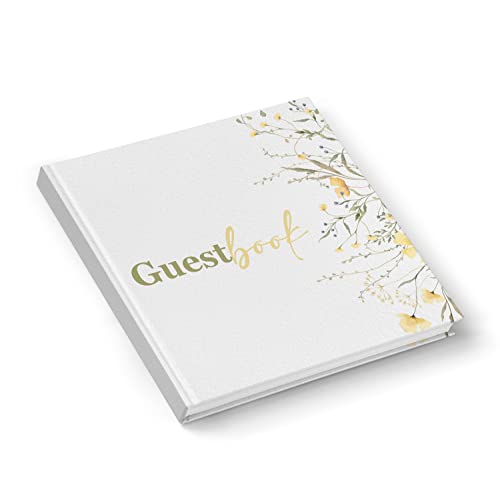Logbuch-Verlag kleines Gästebuch Guestbook international für Hotel Ferienwohnung Hochzeit 18 x 18 cm quadratisch floral von Logbuch-Verlag