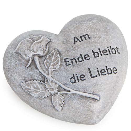 Logbuch-Verlag kleines Grabherz mit Text Am Ende bleibt die Liebe Grabschmuck Gedenkstein grau 10,5 cm Logbuch-Verlag kleines Grabherz mit Text Am Ende bleibt die Liebe Grabschmuck Gedenkstein grau 10,5 cm von Logbuch-Verlag
