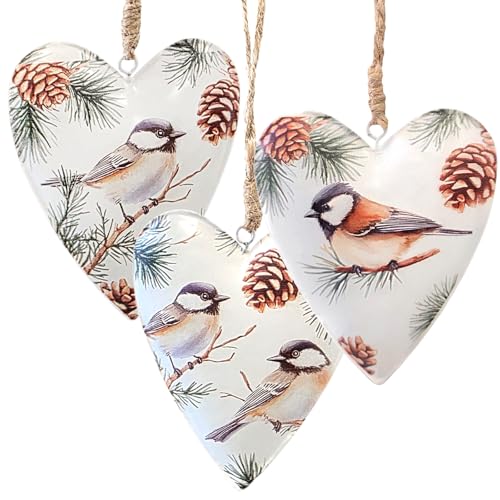 Metallherzen Vögel mit Zweigen 3er Set 11 x 9 cm – Winterliche Deko zum Aufhängen – Weihnachtsdeko Fensterdeko – Logbuch-Verlag Metallherzen Vögel mit Zweigen 3er Set 11 x 9 cm – Winterliche Deko zum Aufhängen – Weihnachtsdeko Fensterdeko – Logbuch-Verlag von Logbuch-Verlag