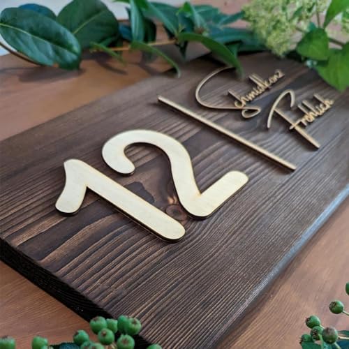 Haustürschild Türschild Namensschild Name und Hausnummer in Altholzoptik personalisiert Vornamen Nachnamen und Nummer Haustürschild Türschild Namensschild Name und Hausnummer in Altholzoptik personalisiert Vornamen Nachnamen und Nummer von Logentu-Store24
