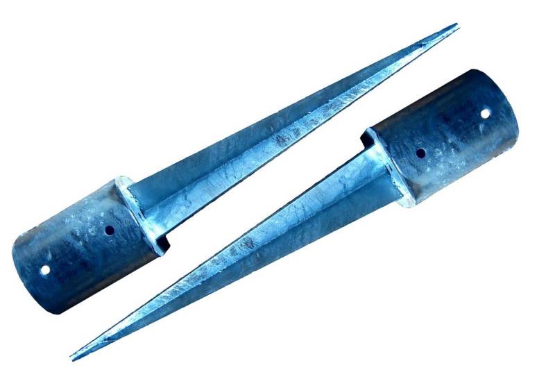 Loggyland Einschlag-Bodenhülse Einschlagbodenhülse für Rundholz, für Holzpfosten, zum Einschlagen, (2-St., 2er/4er/6er/8er/10-Set), feuerverzinkt, für Rundhölzer von Loggyland