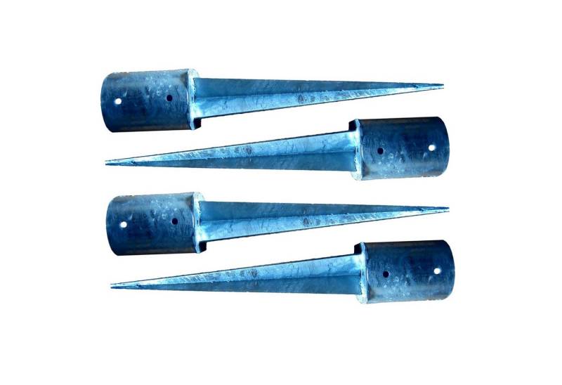 Loggyland Einschlag-Bodenhülse Einschlagbodenhülse für Rundholz, für Holzpfosten, zum Einschlagen, (4-St., 2er/4er/6er/8er/10-Set), feuerverzinkt, für Rundhölzer von Loggyland