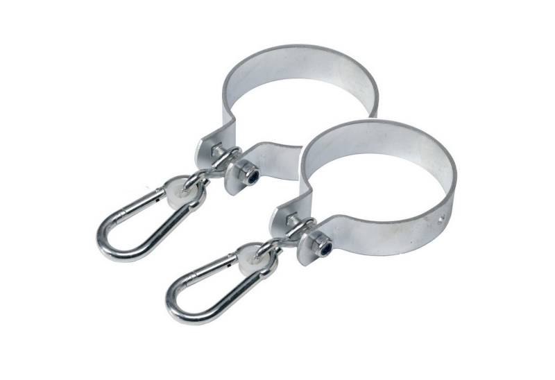 Loggyland Schaukelhaken Schaukelschelle verzinkt rundum für Rundbalken Ø120mm 2er Set, (Spar-Set, 2-St., = 2 Manschettenhaken), für Kopfbalken Ø 12 cm von Loggyland