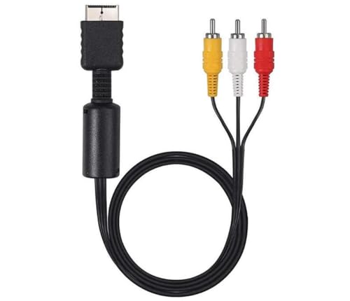 LogiCell TV AV Audio Video 3 Cinch Kabel 1,8 m für Sony Playstation PS1 PSX PS2 PS3 Slim Schwarz RCA Videokabel Replacement Analog Composite Cable LogiCell TV AV Audio Video 3 Cinch Kabel 1,8 m für Sony Playstation PS1 PSX PS2 PS3 Slim Schwarz RCA Videokabel Replacement Analog Composite Cable von LogiCell