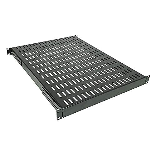 LogiLight 19 Zoll Schwerlast Fachboden (T-800 mm), schwarz von LogiLink Professional