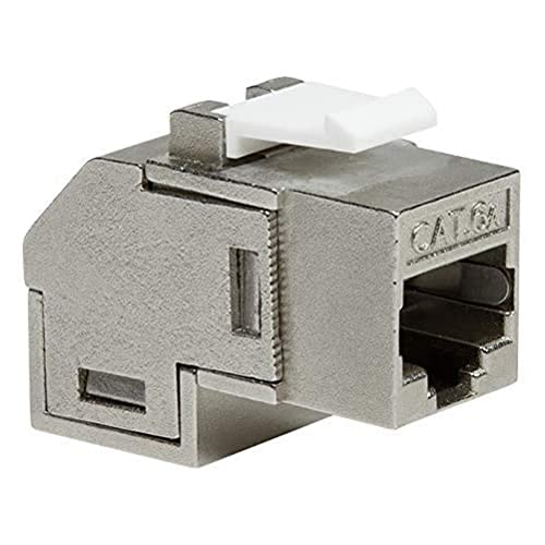 LogiLink 060690 Keystone Fruit Cat.6A 2X RJ45 STP Winkel 90° Silver von Logilink