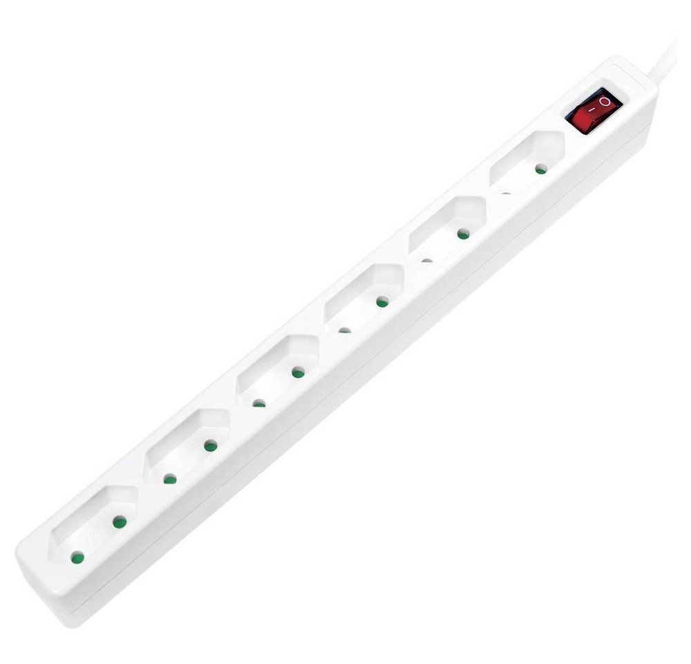 LogiLink 6-fach Steckdosenleiste mit Schalter LPS232 Steckdosenleiste, erhöhter Berührungsschutz von LogiLink