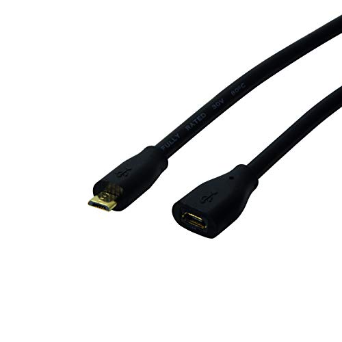 LogiLink CU0123 USB 2.0 Micro-B Verlängerungskabel Schwarz, 2m von Logilink