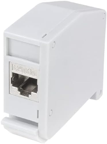 LogiLink Hutschienenadapter mit Cat.6A-Kupplung, geschirmt, 2X RJ45-Buchse von Logilink