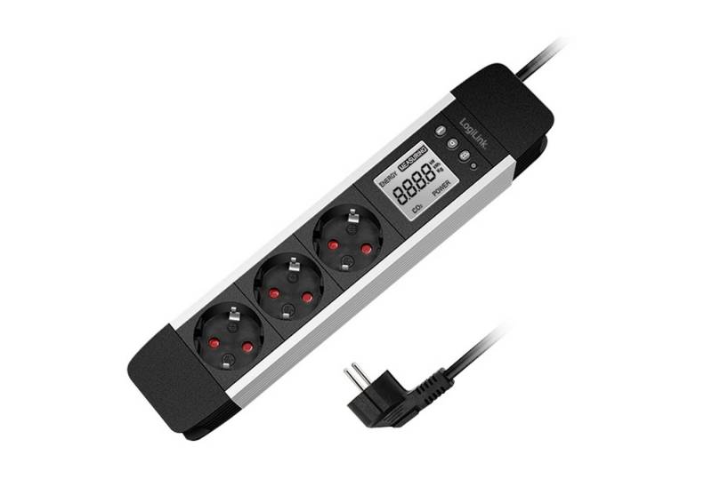 LogiLink LOGILINK Steckdosenleiste LPS285, 3-fach, Display, Echzeit Steckdosenleiste von LogiLink