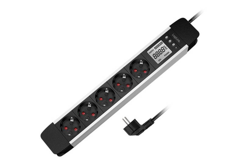 LogiLink LOGILINK Steckdosenleiste LPS286, 5-fach, Display, Echzeit Steckdosenleiste von LogiLink