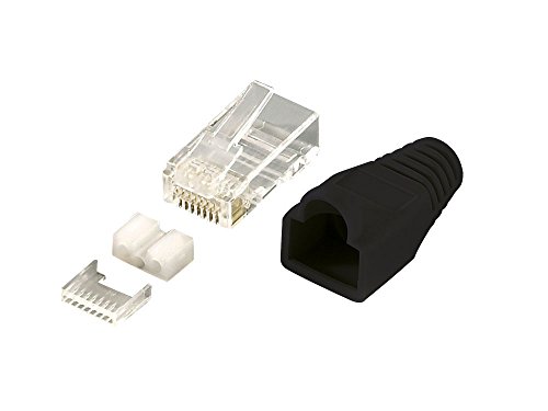 LogiLink Professional MP0022 RJ45 Stecker Geschirmt Kat.6 schwarz von Logilink