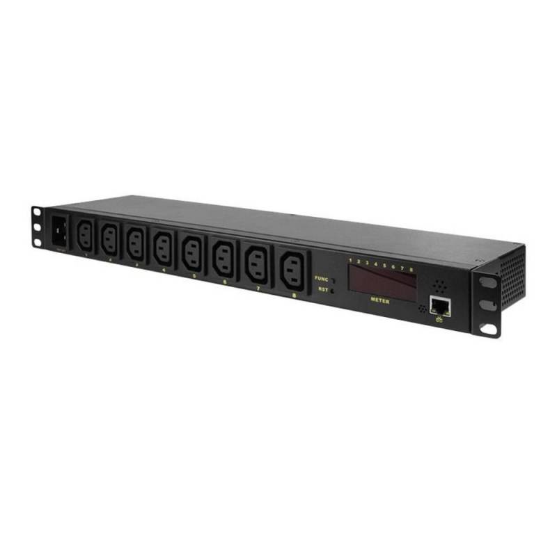 LogiLink PDU8P01 Steckdosenleiste, 8-fach, IEC C13, 19" Einbau geeignet, mit Fernzugriff von LogiLink