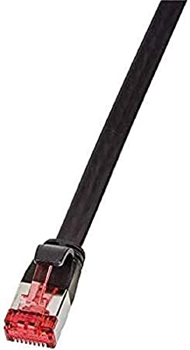 LogiLink Patchkabel flach Cat.6A, Schwarz von Logilink