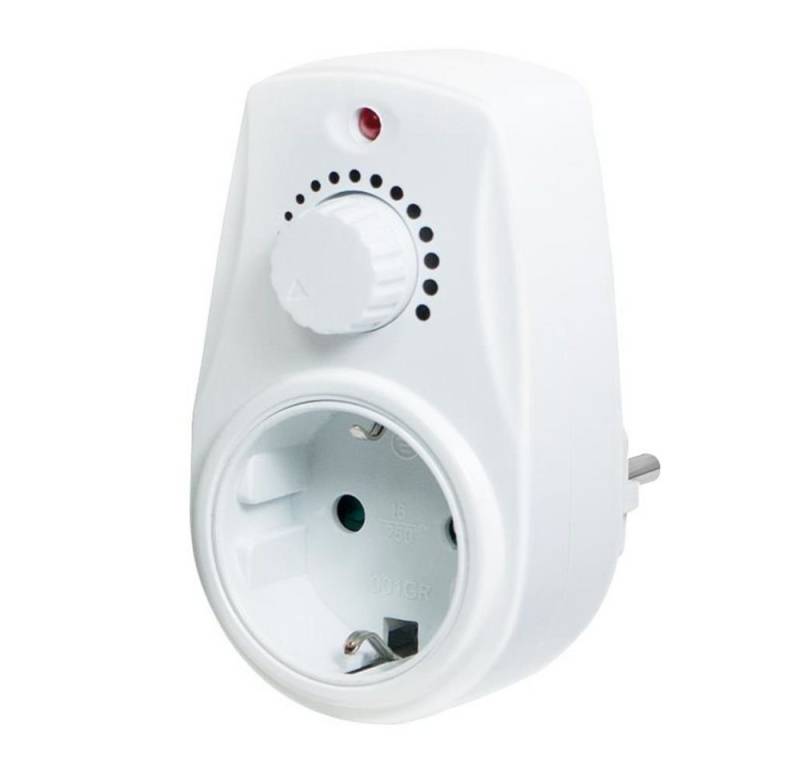 LogiLink Steckdose PA0151, Steckdosenadapter mit Dimmer weiß von LogiLink