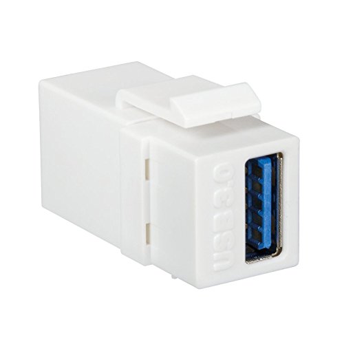 LogiLink USB 3.0 Multimedia Durchführungskupplung zum Einbau in Keystone Panels oder Anschlussdosen von Logilink