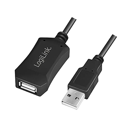 Logilink Verlängerungskabel USB 2.0 schwarz 5,00 Meter von Logilink