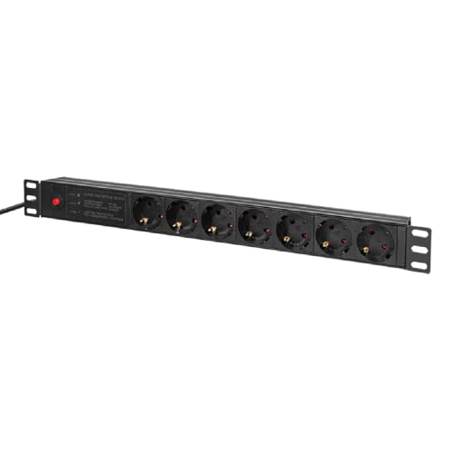 LogiLink Steckdosenleiste 7-Fach, 19" mit Netzfilter,schwarz LogiLink Steckdosenleiste 7-Fach, 19" mit Netzfilter,schwarz von Logilink