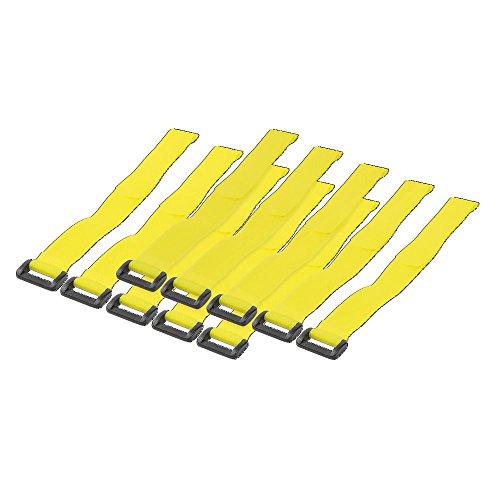 Logilink KAB0015 Kabelbinder mit Klettverschluss (10-er Pack) gelb von Logilink