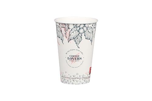 LogiPack GeRo Kaffeebecher 12oz 300ml | Heiß- und Kaltgetränkebecher | Pappe beschichtet | Empfohlener Temperaturbereich: -20°C bis +90°C. Ideal für alkoholfreie Getränke aller Art | (100) von LogiPack GeRo