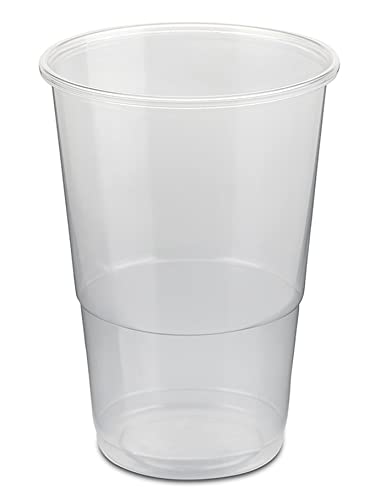 Trinkbecher 330cc | Eichstrich 0,25l | Bierbecher Plastikbecher Einwegbecher aus Kunststoff PP (Polypropylen), Transparent klar | Ausschankbecher (1250) von LogiPack GeRo