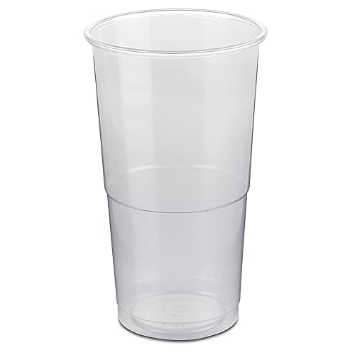 Trinkbecher | Eichstrich 0,3l | Bierbecher Plastikbecher Einwegbecher aus Kunststoff PP, Transparent | Ausschankbecher | Made in Germany (100) von LogiPack GeRo