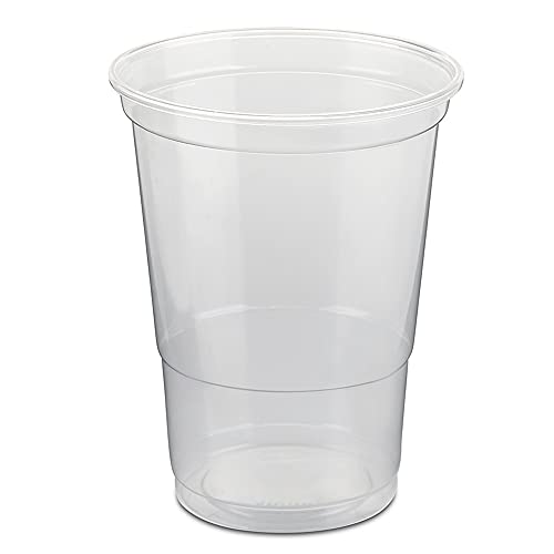 Bemkuufgli Trinkbecher | Eichstrich 0,4l | Bierbecher Plastikbecher Einwegbecher aus Kunststoff PP (Polypropylen), Transparent klar | Ausschankbecher (100) von LogiPack GeRo