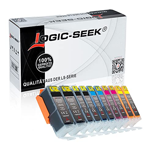 Logic-Seek 10 Druckerpatronen kompatibel für Canon PGI550XL LS-CLI551XL MIT CHIP und Füllstandanzeige für Pixma iP7250, MG5450, 6350, MX725, 925, PGI550BK, CLI551C, CLI551M, CLI551Y und CLI551BK von Logic-Seek