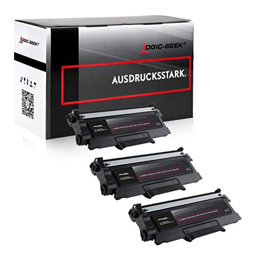 Logic-Seek 3 Toner kompatibel für TN-2220 TN-2010 Brother MFC-7360N HL-2240DR L HL-2250DNR HL-2270DW HL-2130 DCP-7055 DCP-7057 HL-2132 DCP-7055 W HL-2130 R - XXL Füllmenge, Schwarz je 5.200 Seiten von Logic-Seek