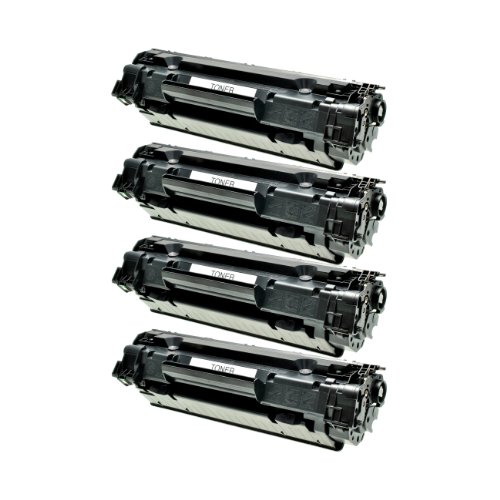 Logic-Seek 4 Toner kompatibel mit HP CF283A Laserjet Pro MFP M 125 126 A NW RNW 127 128 FN FP FW 201 202 N DW 225 DN DW - je 1500 Seiten von Logic-Seek