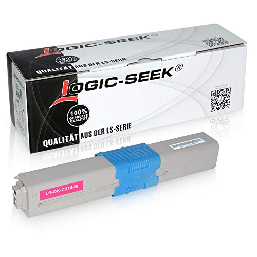Logic-Seek Toner kompatibel für Oki C 310 330 331 510 522 530 531 561 562 DN W - 44469705 - Magenta 2000 Seiten von Logic-Seek