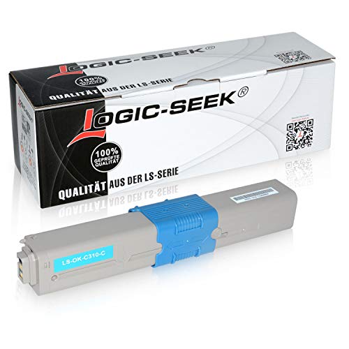 Logic-Seek Toner kompatibel für Oki C 310 330 331 510 522 530 531 561 562 DN W - 44469706 - Cyan 2000 Seiten von Logic-Seek