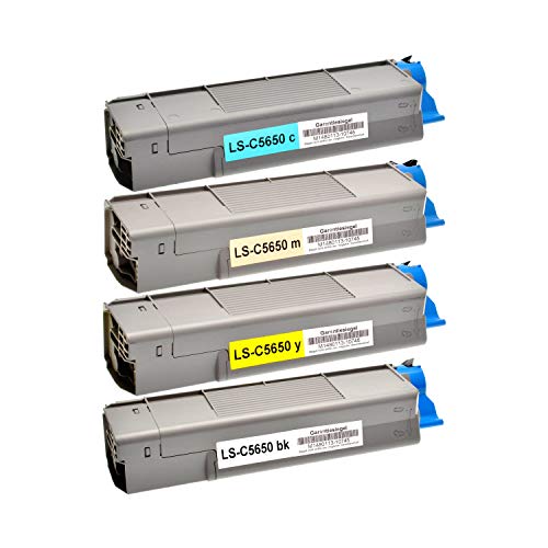 Logic-Seek 4X Toner kompatibel für Oki C5650 1-1-1-1 - BK, 8.000 Seiten, Color je 2.000 Seiten von Logic-Seek