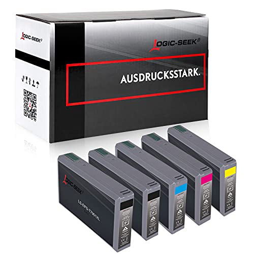 5 Tintenpatronen kompatibel für Epson Workforce Pro WF-4630 4640 DWF DTWF 5110 5190 DW 5620 5690 DWF C13 T7901 T7902 T7903 T7904 4010 von Logic-Seek