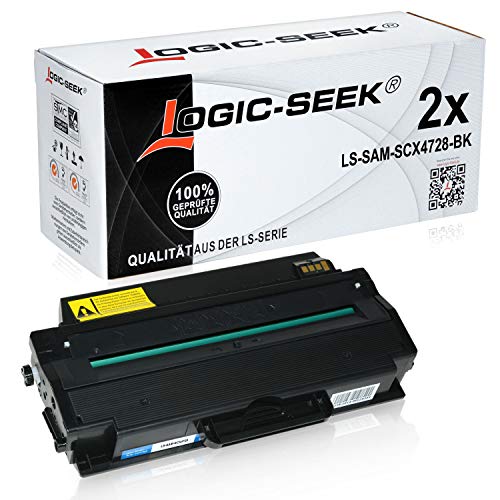 Logic-Seek 2 Toner kompatibel für Samsung MLTD-103 für ML-2950NDR 2951D ML-2955DW FW ND SCX-4726FN SCX-4728FD FW SCX-4729FD FWX - MLT-D103L/ELS - Schwarz je 2.500 Seiten von Logic-Seek
