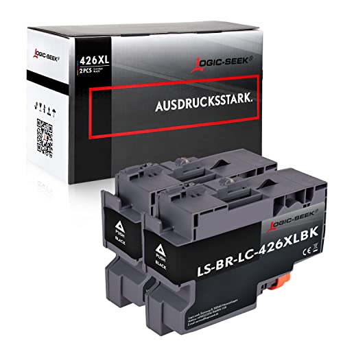 Logic-Seek 2 kompatible LC-426 XL Tintenpatronen Schwarz passend für Brother MFC-J4340DW, MFC-J4540DW, MFC-J4540DWXL, Doppelpack Black von Logic-Seek