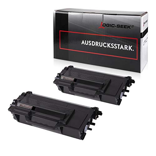 Logic-Seek 2X Toner kompatibel für TN3480 Doppelpack für Brother HL-L5100DN HL-L5100DNT HL-L5100DNTT MFC-L5750DW von Logic-Seek