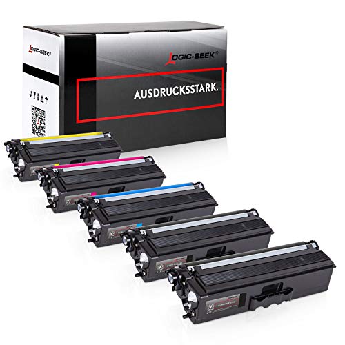 Logic-Seek 5X Toner kompatibel für TN910 2X BK 1x CMY Multipack für Brother HL-L9310CDW HL-L9310CDWT MFC-L9570CDW MFC-L9570CDWT von Logic-Seek