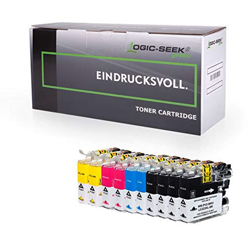 Logic-Seek Green Multipack 10x Tintenpatronen kompatibel mit Brother LC-223BK LC-223C LC-223M LC-223Y MIT CHIP von Logic-Seek