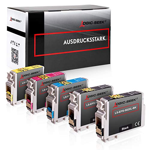Logic-Seek Multipack Druckerpatronen kompatibel für Epson 502 XL 502XL Expression Home XP5100 XP5105 WF2860 WF2865 XP-5100 XP-5105 XP-5115 Workforce WF-2860DWF WF-2865DW von Logic-Seek