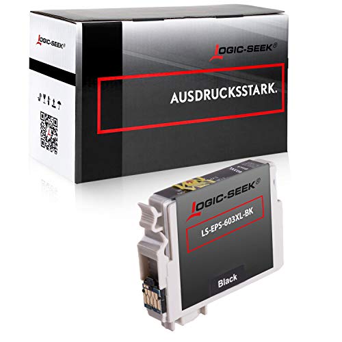 Logic-Seek Tintenpatrone kompatibel für Epson Workforce WF-2810DWF WF-2830DWF WF-2850DWF Expression Home XP-4105 XP-4100 XP-3105 XP-3100 XP-2105 XP-2100 kompatibel für 603XL Schwarz von Logic-Seek