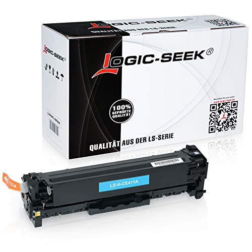 Logic-Seek Toner kompatibel mit HP CE411A 305A Laserjet Pro 300 Color M351 A MFP M375 NW Pro 400 Color M451 475 DN DW NW - Cyan 2.600 Seiten von Logic-Seek