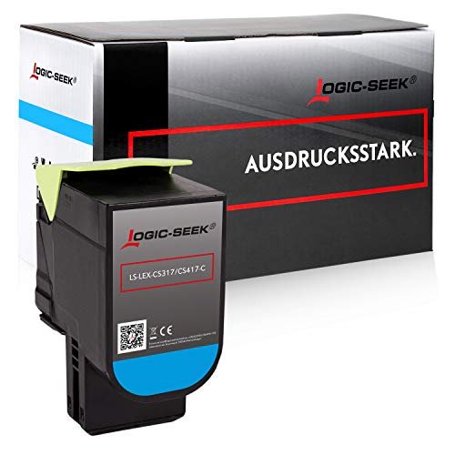 Logic-Seek Toner kompatibel mit Lexmark CS317DN CS417DN CS517DE CX317DN CX417DE CX517DE - Cyan 2300 Seiten von Logic-Seek